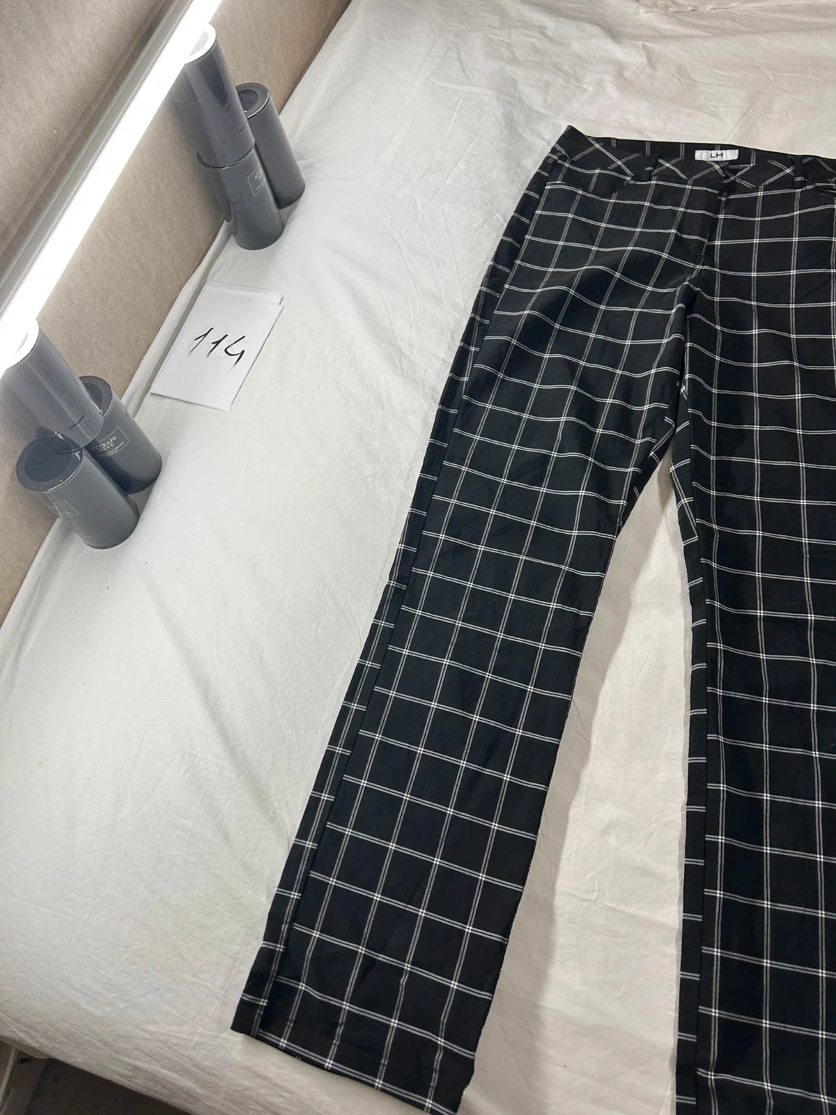 Black and white plaid straight leg pants La Halle – photo 3